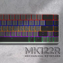 Клавіатура GamePro Red Swich Low Profile Wireless Dark Gray бездротова (MK122R) - мініатюра 12