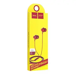 Навушники Hoco M14 initial sound universal earphones with mic Red - мініатюра 2
