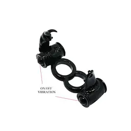 Подвійне ерекційне віброкільце Sweet Ring Double Penis Ring Black Baile BI-014079-1 21942 - мініатюра 6