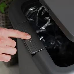 Відро для сміття MBM My Home з кришкою та педаллю 45 л антрацит (BIN-01 45L ANTHRACITE) - мініатюра 13
