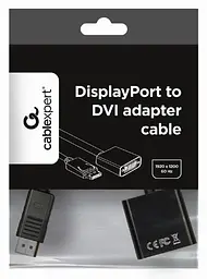 Перехідник Cablexpert DisplayPort - VGA 0.15м Black (A-DPM-VGAF-02) U1 - мініатюра 3