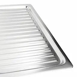 Кухонна мийка з нержавіючої сталі прямокутна Platinum декор 7848 (0,8/180 мм), R, Decor - мініатюра 5