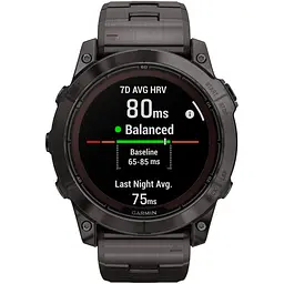 Смарт-годинник Garmin Fenix 7X Pro Sapphire Solar Edition Carbon Gray DLC Titanium with Vented Titanium Bracelet 010-02778-30 [90549] - мініатюра 4