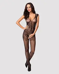 Бодістокінг Obsessive Bodystocking F234 S/M/L, абстрактний малюнок, глибоке декольте - мініатюра 3