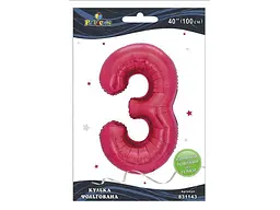 Кулька фольгована цифра PELICAN 40 (100 см) 1 3 фуксія