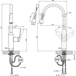Змішувач Kroner KRP Makon-GRP030-T (CV033865) - мініатюра 8