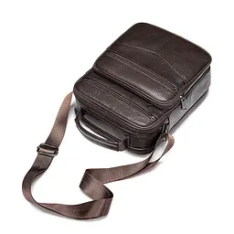 Мессенджер кожаный 14991 Vintage коричневый - миниатюра 9