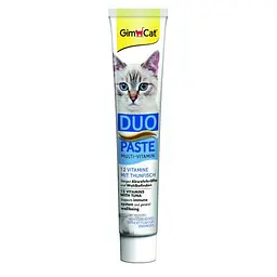 Паста для котів GimCat DUO PASTE Multi-vitamin 12 vitamins with tuna 12 вітамінів і тунець, 50 г - мініатюра 2