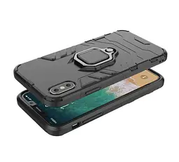 Чохол бампер Primolux Ring Armor для Apple iPhone X / iPhone Xs Black - мініатюра 3