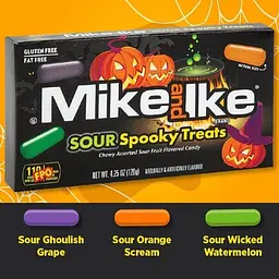Жувальні цукерки Mike And Ike Sour Spooky Treats Halloween 120г - мініатюра 3