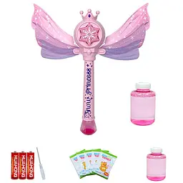 Пістолет з мильними бульбашками SHT 8603 Snow Princess + bottle 130ml Pink - мініатюра 3
