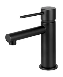 Змішувач для умивальника для раковини Corsan Lugo black mat низький CMB7511BL Чорний матовий - мініатюра 3