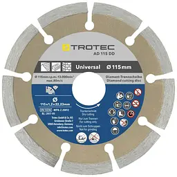 Набір відрізних алмазних дисків Trotec 110/115х22.23х1.2 (4 шт) (6225001121) - мініатюра 3