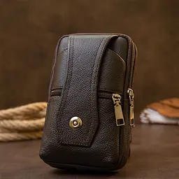 Чоловіча шкіряна сумка Vintage 11х17,5х3,5 см sum0013967 - мініатюра 5