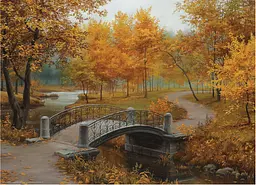 Пазл EuroGraphics Осінь в старому парку. Євген Лушпін, 1000 елементів (6000-0979) - мініатюра 2