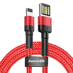 Кабель двосторонній Baseus Lightning Cafule (special edition) (CALKLF-H09) червоно-чорний - мініатюра 1