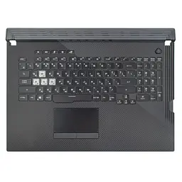 Верхня кришка для Asus ROG Strix G731GT G731GU , (Чорний, топкейс+клавіатура, 16pin підсвічування, Оригінал)