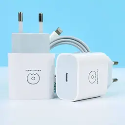Зарядний адаптер блок на 2 виходи WUW-C193 PD20W+PD20W Charger USB C + USB C white - мініатюра 2
