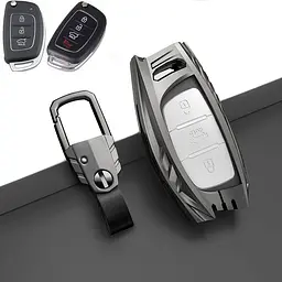 Чохол для автоключів Hyundai із карабіном темний хром оригінал (YA0028)