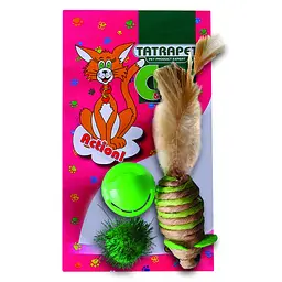Іграшка для котів Tatrapet Caty funny набір мишка + 2 м'ячика 3.5-6.3 см 