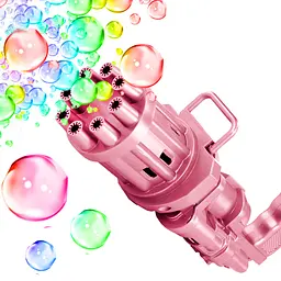 Кулемет для мильних бульбашок Bubble Fun Blaster чорний і рожевий (1443329696) - мініатюра 7