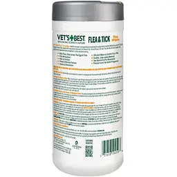 Серветки для собак Vet's Best Flea Tick Wipes від бліх та кліщів 50 шт vb10459 - мініатюра 3