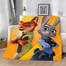 Плед плюшевий подарункоий 3D Зоотрополіс 160х200 см