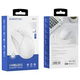 Миша бездротова Borofone BG5 Business 2.4G Білий - мініатюра 4