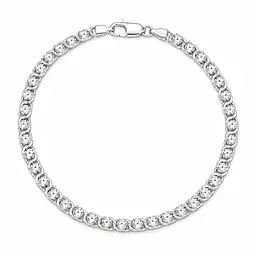 Серебряный браслет Арабский Бисмаркс фианитами (2042.1) 19