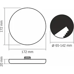 LED світильник безрамковий круглий VIDEX VLE-DLFR-244 24W 4000K 220V (VLE-DLFR-244) - мініатюра 3
