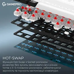Клавіатура бездротова GamePro Asgard Valhalla MK210W Pro White - мініатюра 5