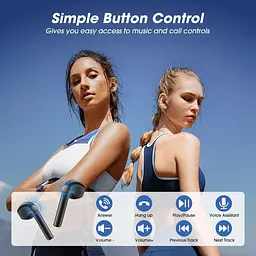 Бездротові навушники Eissix Bluetooth 5.3 з керуванням кнопкою та мікрофоном - мініатюра 5