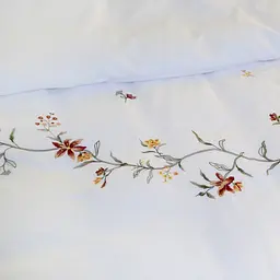 Постільна білизна Dantela Vita сатин з вишивкою - Felicita beyaz білий євро - мініатюра 4