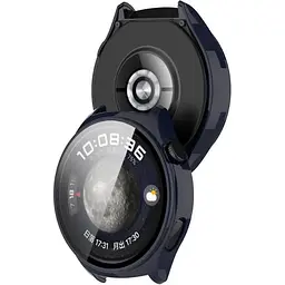 Чохол-накладка DK Пластик Gloss Скло Full Cover для Huawei Watch 4 (dark blue) - мініатюра 2