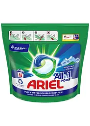 Универсальные стиральные капсулы Ariel All in One Pods Mountain Spring 65 шт