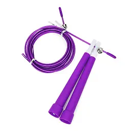 Скакалка швидкісна MS 3765(Violet) 290 см, ручка пластик, мотузка гума+метал