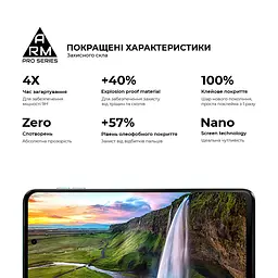 Захисне скло на Motorola G54 Power/G54/G64 5G з олеофобним покриттям, Pro, повне проклеювання, антистатичний і пиловідштовхуючий шар, 9H, самоклеючеся, 2.5D, на весь екран, антистатичний клей, ArmorStandart (ARM71082) - мініатюра 5