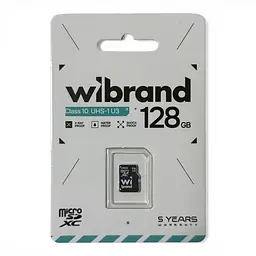 Карта пам'яті microSDXC (UHS-1 U3) Wibrand 128Gb class 10