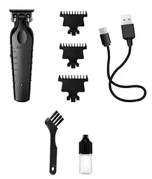 Машинка для стрижки Kemei KM-2299 USB 3 насадки Чорний (2390000001) - мініатюра 3