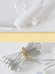 Гірлянда штора водоспад з гачком від USB 100 LED 3х1 м жовта - мініатюра 7
