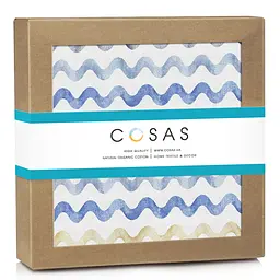 Пелюшкі муслінові Cosas Waves 75х100 см (MuslinDiapers_WaveBlueBeige_75x100) - мініатюра 2