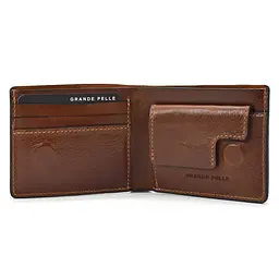 Чоловічий шкіряний гаманець GRANDE PELLE 11х9 см acs0029268 - мініатюра 2