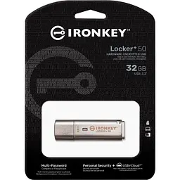 USB флеш-накопичувач Kingston IronKey Locker Plus 50 32GB USB-A 3.2 Silver [IKLP50/32GB] [101527] - мініатюра 5