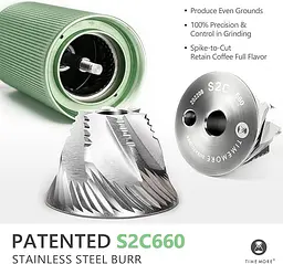 Кавомолка TIMEMORE C3 ESP Pro Green - мініатюра 5
