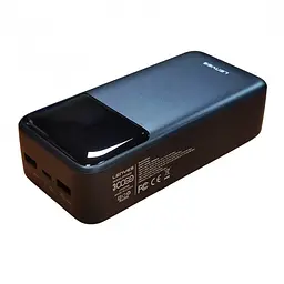 Зовнішній акумулятор Power bank LENYES PX342D 30000 mAh, PD22,5W + швидке заряджання батарея заряджання Чорний