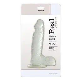 Фалоімітатор Real Rapture 7.5", 19 см (прозорий) - мініатюра 2