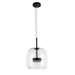 Світильник підвісний LED Levistella 909XL157-1 led (220) BK+CL, 9W, чорний + прозорий, сучасний стиль для вітальні