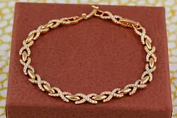 Браслет Xuping Jewelry кельтський візерунок 17,5 см 7 мм золотистий