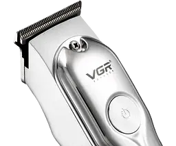 Машинка для стрижки волосся, вусів та бороди VGR V-071 бездротова з USB зарядкою 5W срібляста (24322-V-071_277) - мініатюра 2