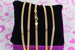 Ланцюг Xuping Jewelry подвійна венеційка 50 см 3,5 мм золотистий